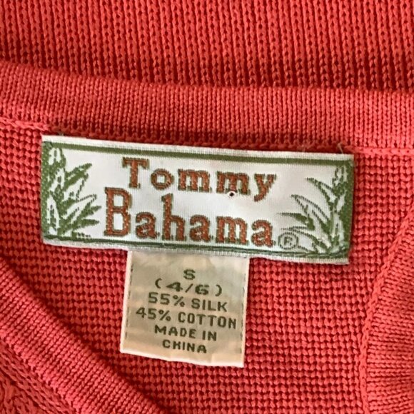 Tommy Bahama Silk-Cotton Tank Top Sz S (4/6) Coral Pink #3H - Picture 5 of 6